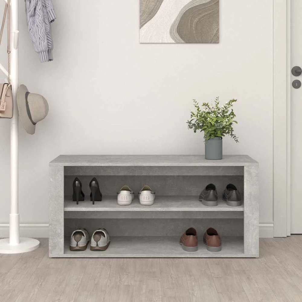 Lentyna batams, betono pilka, 100x35x45cm, apdirbta mediena