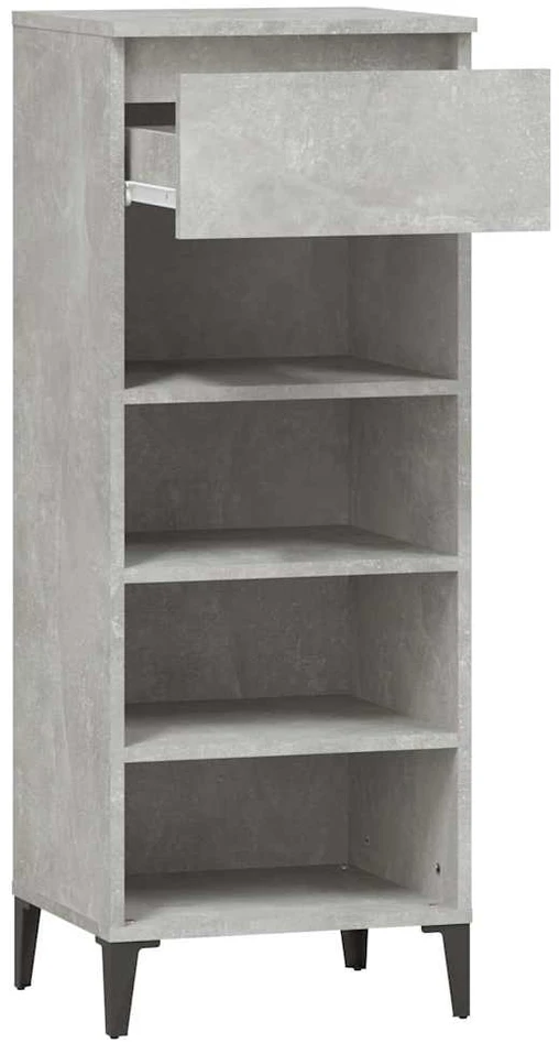 Lentyna batams, betono pilka, 40x36x105cm, apdirbta mediena