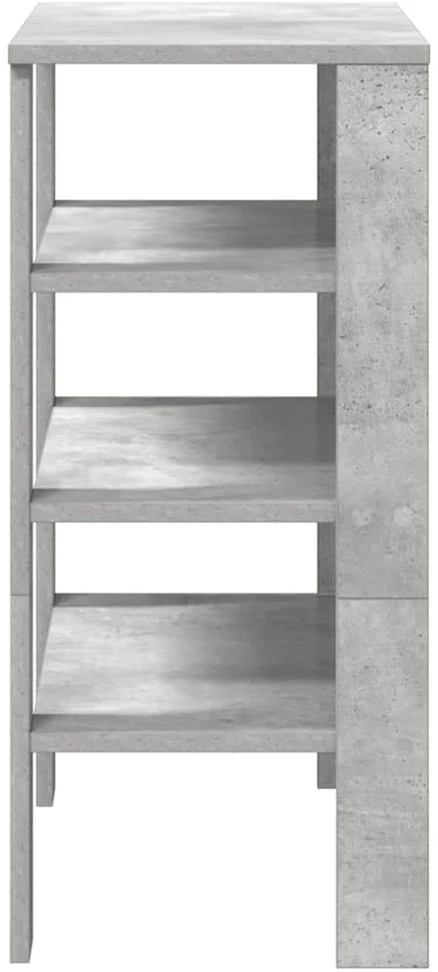 Lentyna batams, betono pilka, 61x32x70cm, apdirbta mediena