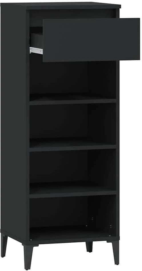 Lentyna batams, juodos spalvos, 40x36x105cm, apdirbta mediena