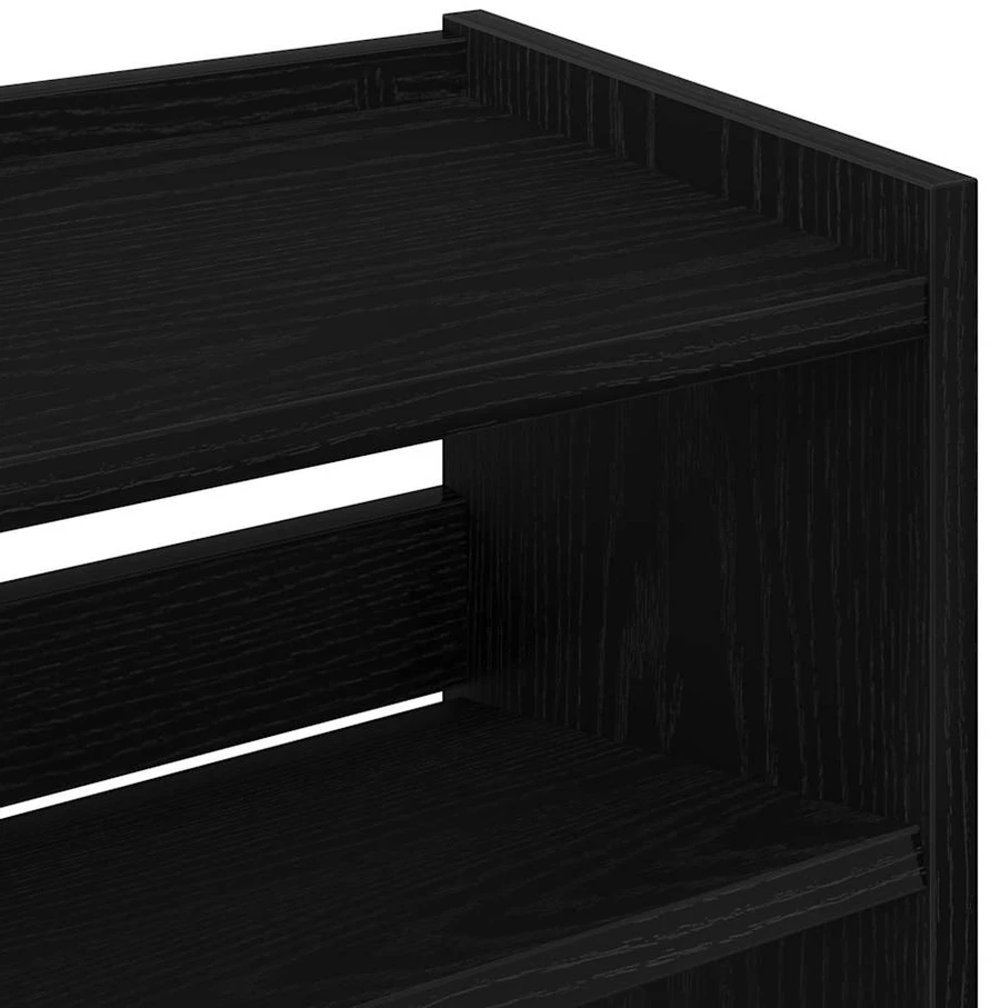 Lentyna batams, juodos spalvos, 80x25x61,5cm, apdirbta mediena