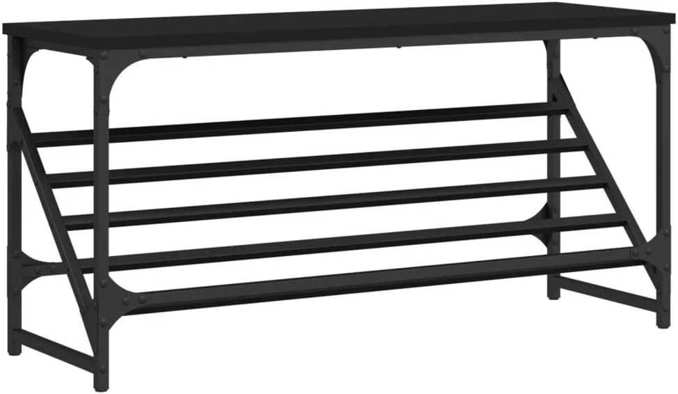 Lentyna batams, juodos spalvos, 90x30x45cm, apdirbta mediena
