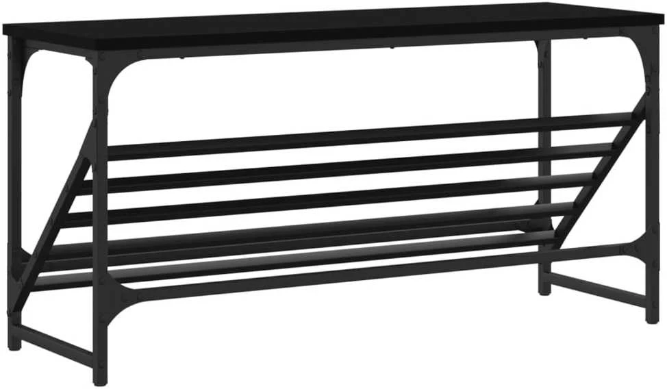 Lentyna batams, juodos spalvos, 90x30x45cm, apdirbta mediena