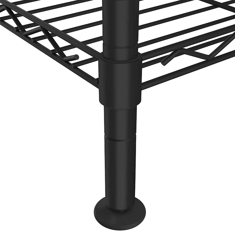 Lentyna daiktams, 4 aukštų, juodos spalvos, 90x35x137cm, 200kg