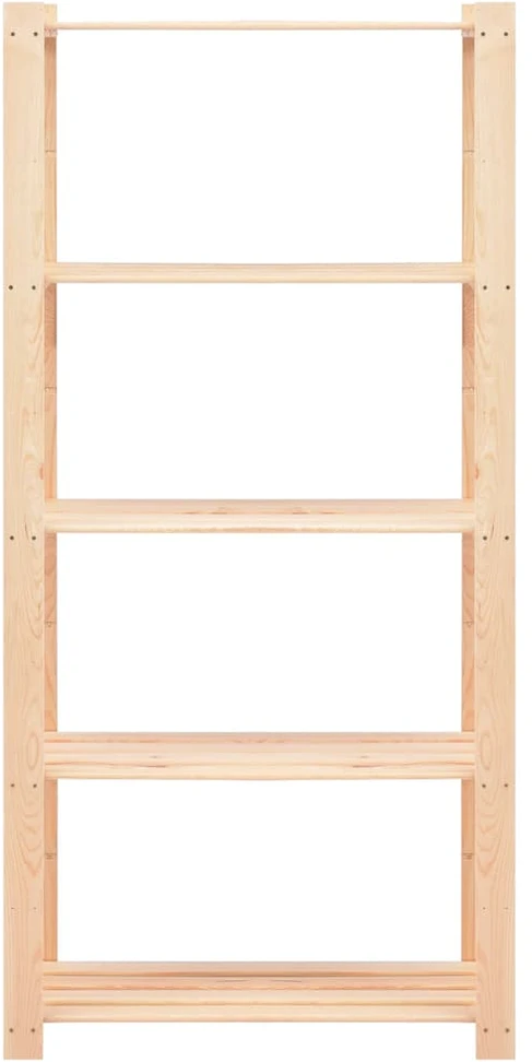 Lentyna daiktams, 5 aukštų, 80x38x170cm, pušies mediena, 250kg