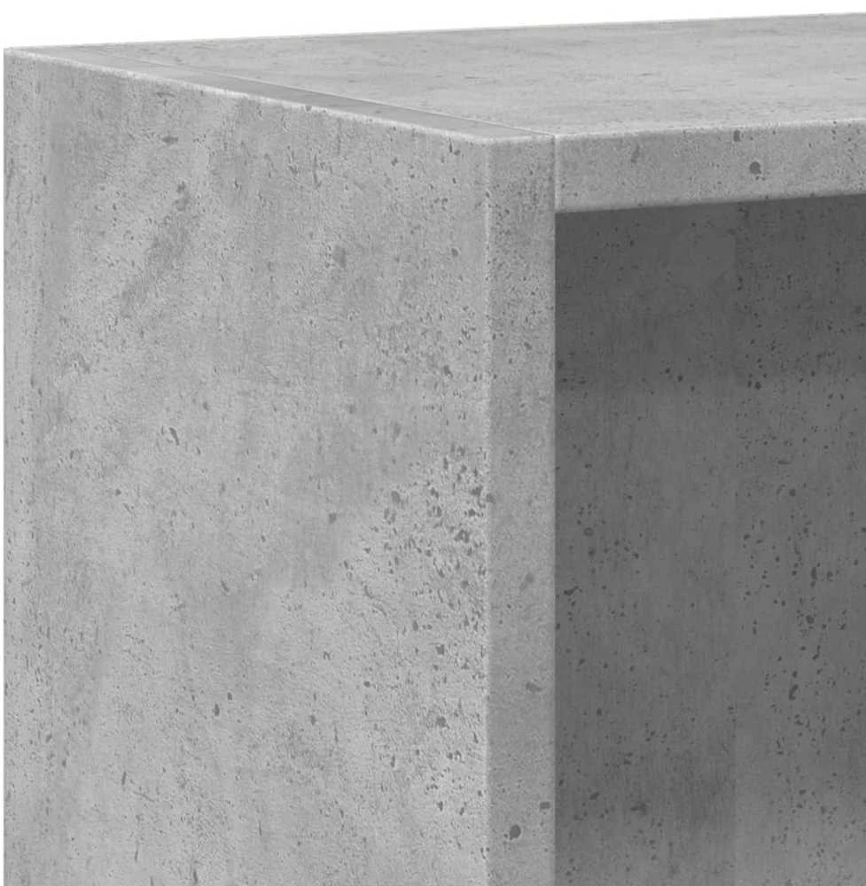 Lentyna knygoms, betono pilkos spalvos, 60x24x76 cm, mediena