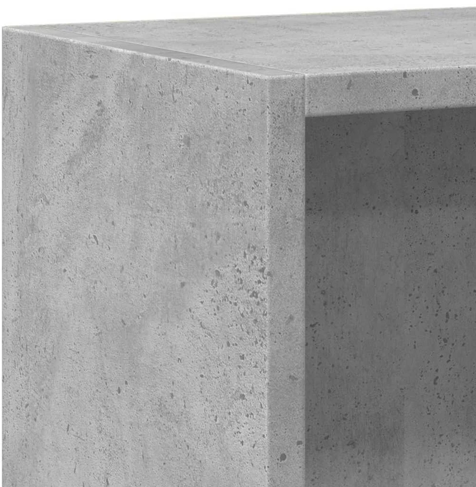 Lentyna knygoms, betono pilkos spalvos, 60x24x76 cm, mediena