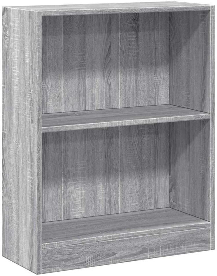 Lentyna knygoms, pilkos ąžuolo spalvos, 60x24x76 cm, mediena