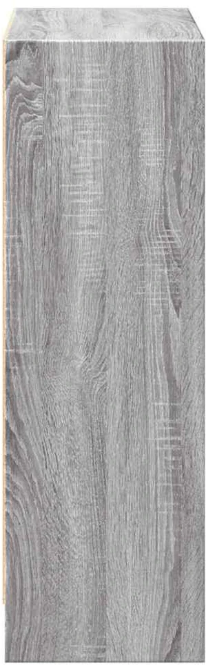 Lentyna knygoms, pilkos ąžuolo spalvos, 60x24x76 cm, mediena