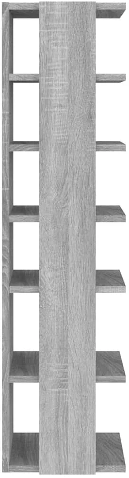 Lentynos batams, 2vnt., pilkos ąžuolo, 27,5x27x102 cm, mediena