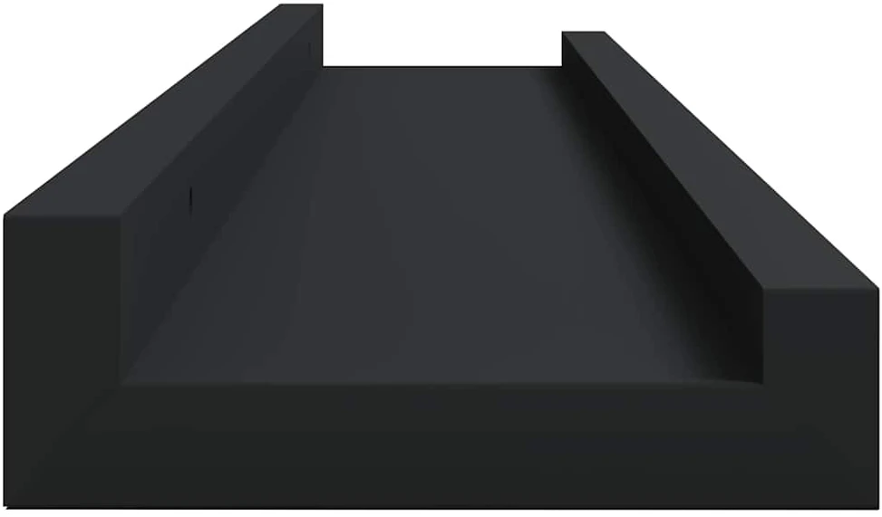 Lentynos nuotraukų rėmeliams, 2vnt., juodos, 80x9x3cm, MDF