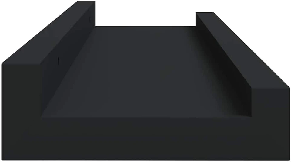 Lentynos nuotraukų rėmeliams, 2vnt., juodos, 40x9x3cm, MDF