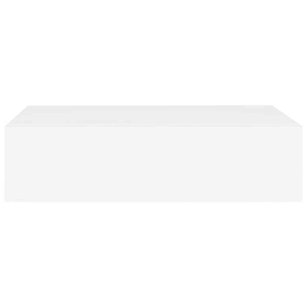 Lentynos su stalčiais, 2vnt., baltos, 40x23,5x10cm, MDF