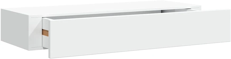 Lentynos su stalčiais, 2vnt., baltos, 60x23,5x10cm, MDF