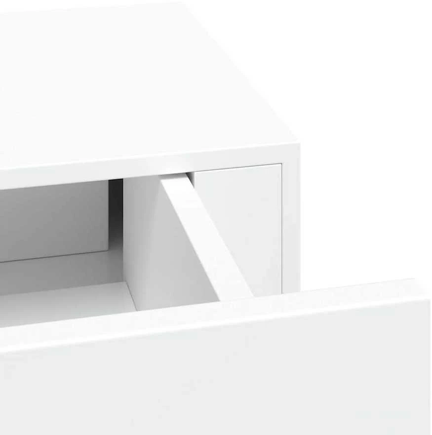Lentynos su stalčiais, 2vnt., baltos, 60x23,5x10cm, MDF