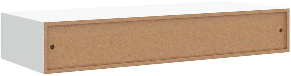 Lentynos su stalčiais, 2vnt., baltos, 60x23,5x10cm, MDF