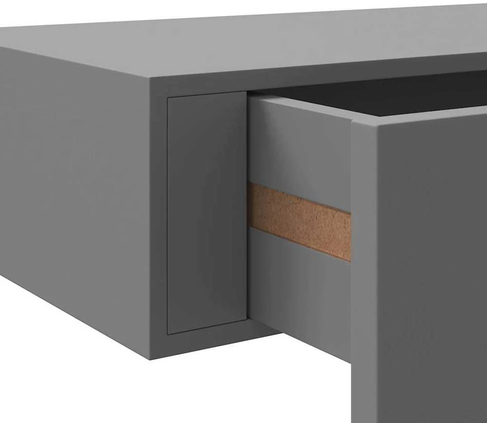 Lentynos su stalčiais, 2vnt., pilkos, 40x23,5x10cm, MDF