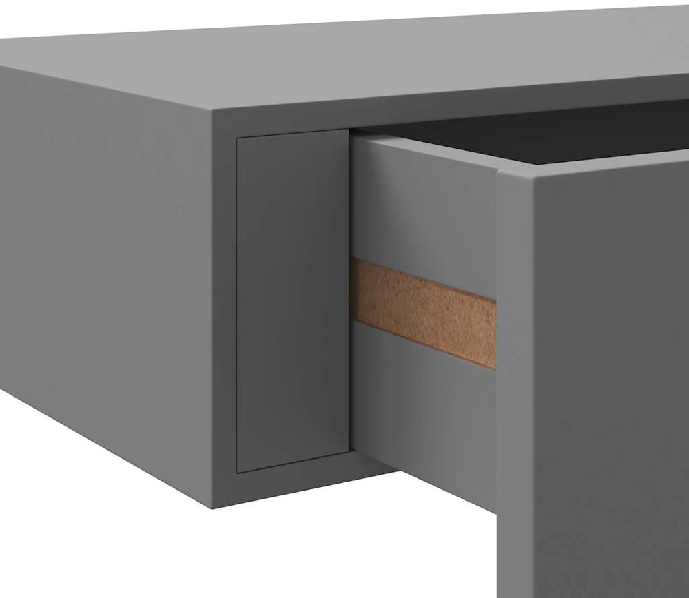 Lentynos su stalčiais, 2vnt., pilkos, 60x23,5x10cm, MDF