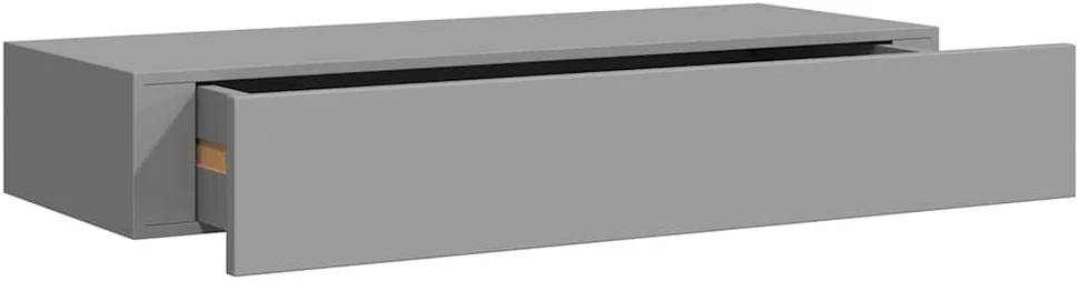 Lentynos su stalčiais, 2vnt., pilkos, 60x23,5x10cm, MDF