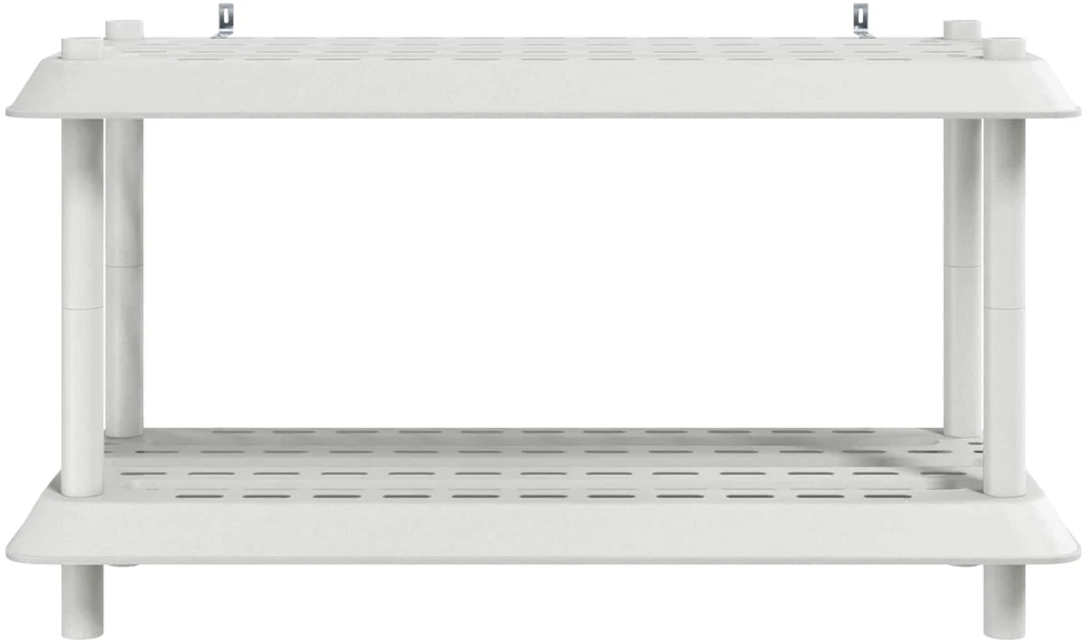 Lentynų sistema 2 lygiai 100 x 40 x 55,5 cm PP Balta