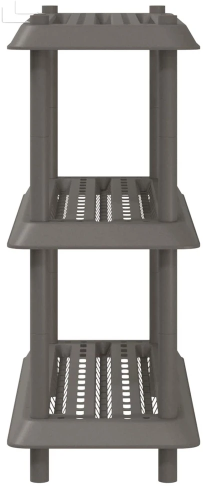 Lentynų sistema 3 lygiai 100 x 40 x 96 cm PP Šviesiai pilka