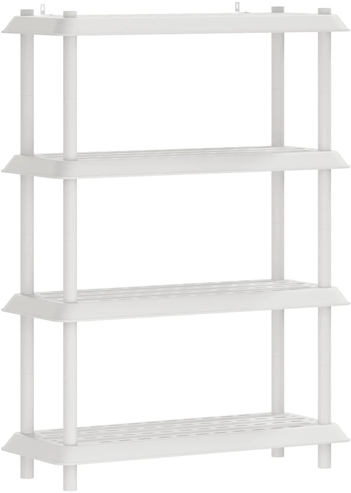 Lentynų sistema 4 lygiai 100 x 40 x 136,5 cm PP Balta