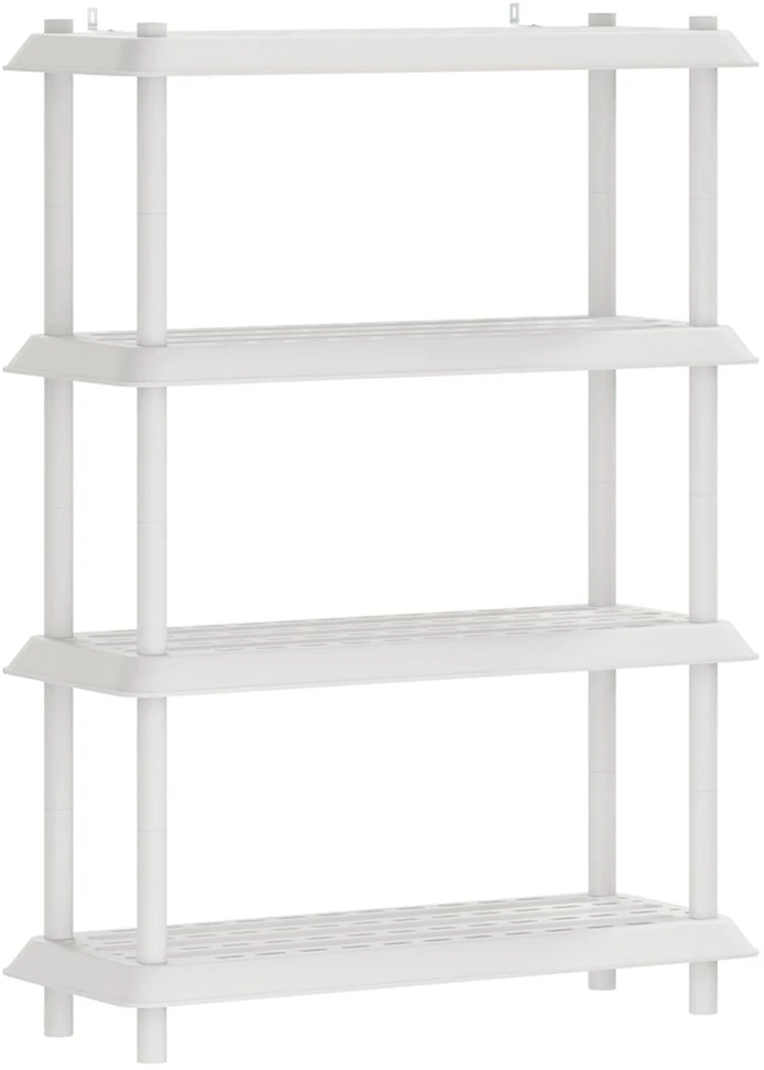 Lentynų sistema 4 lygiai 100 x 40 x 136,5 cm PP Balta