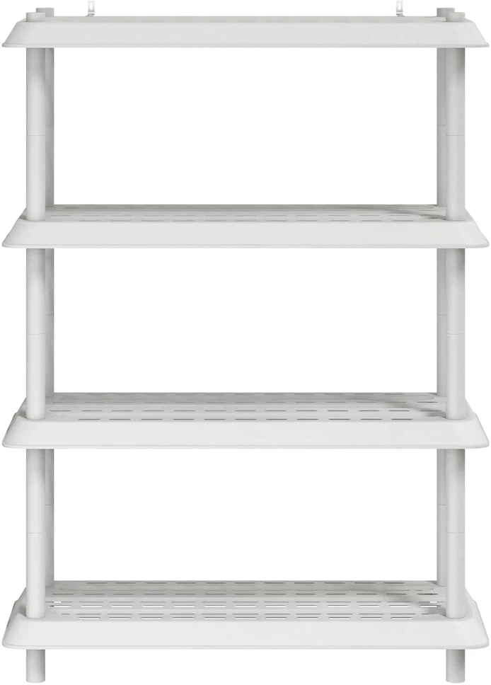 Lentynų sistema 4 lygiai 100 x 40 x 136,5 cm PP Balta