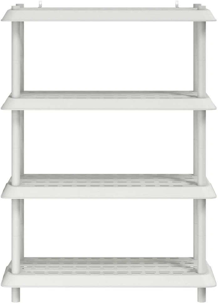Lentynų sistema 4 lygiai 100 x 40 x 136,5 cm PP Balta