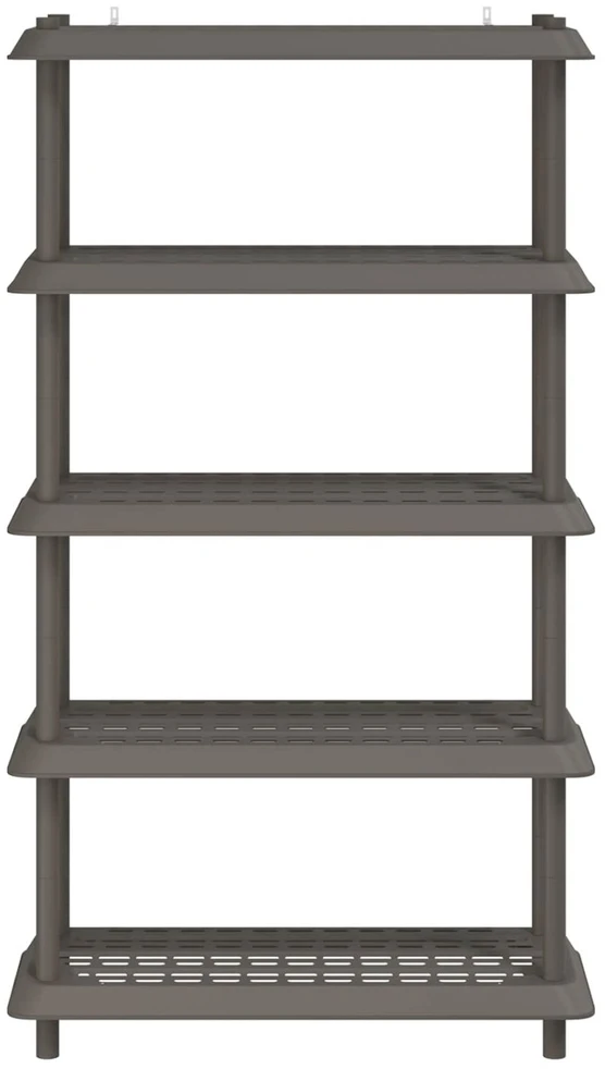 Lentynų sistema 5 lygiai 100 x 40 x 177 cm PP Šviesiai pilka