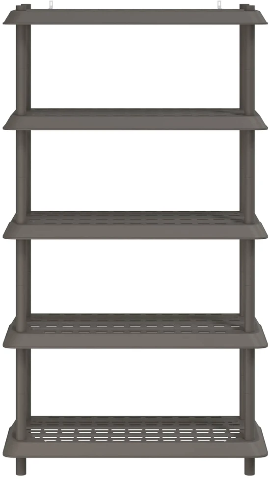 Lentynų sistema 5 lygiai 100 x 40 x 177 cm PP Šviesiai pilka
