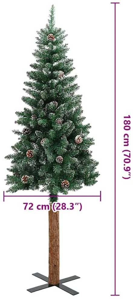 Lieknas Kalėdų eglutė Žalia 180 cm PVC ir kietasis pušų medis