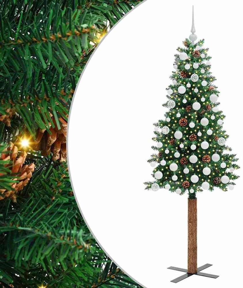 Lieknas Kalėdų eglutė Žalia 180 cm PVC ir kietasis pušų medis