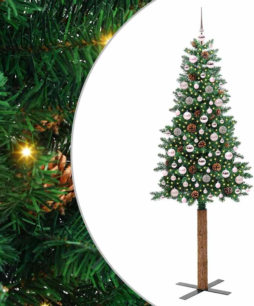 Lieknas Kalėdų eglutė Žalia 210 cm PVC ir kietasis pušų medis