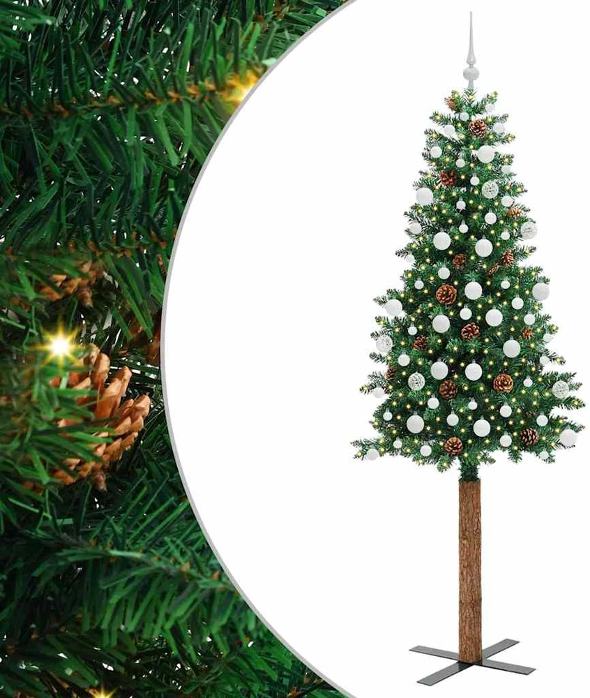 Lieknas Kalėdų eglutė Žalia 210 cm PVC ir kietasis pušų medis