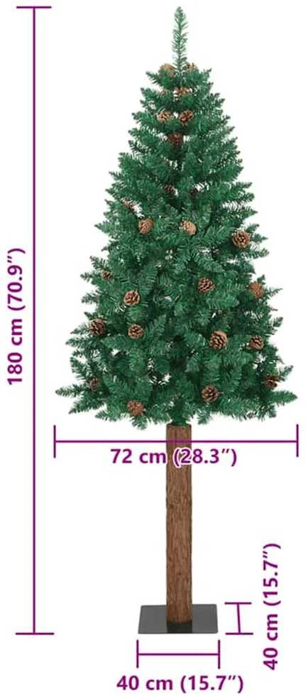 Lieknas Kalėdų eglutė Žalia 180 cm PVC ir kietasis pušų medis