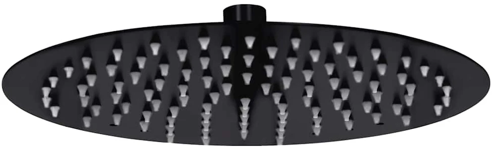 Lietaus dušo galvutė, juoda, 25cm, nerūdijantis plienas
