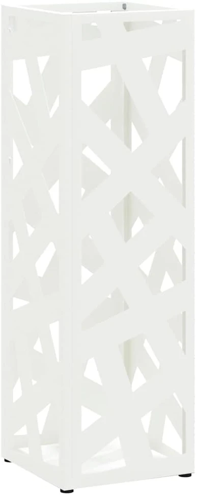 Lietaus skėtis stovas Balta 15,5 x 15,5 x 49 cm Plienas
