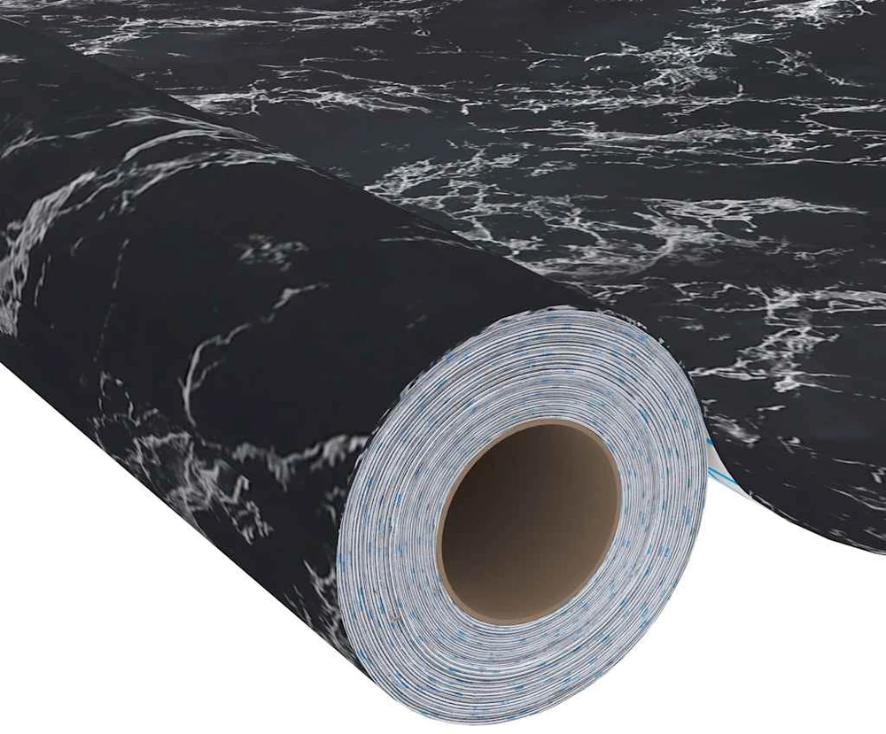 Lipni plėvelė baldams, juoda, 500x90cm, PVC, akmens imitacija