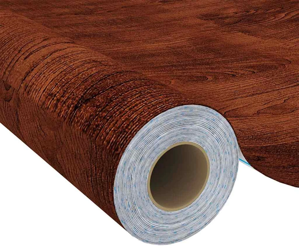 Lipni plėvelė baldams, tamsios ąžuolo spalvos, 500x90cm, PVC