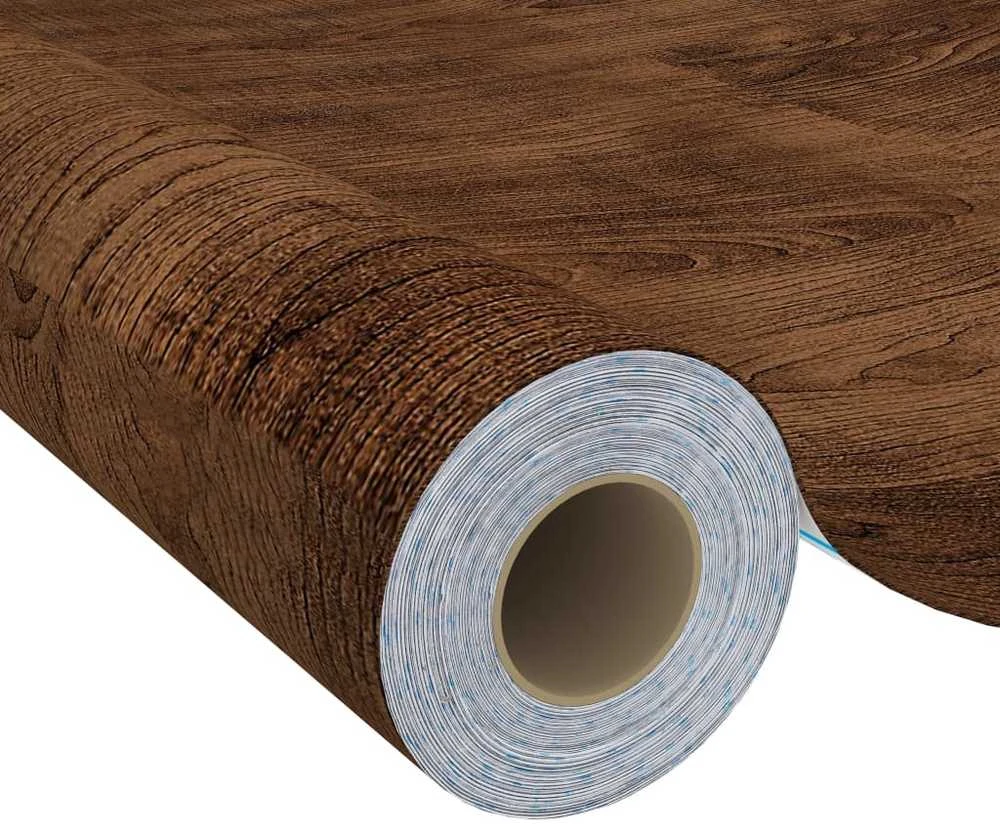 Lipnios plėvelės durims, 2vnt., tamsi ąžuolo, 210x90cm, PVC