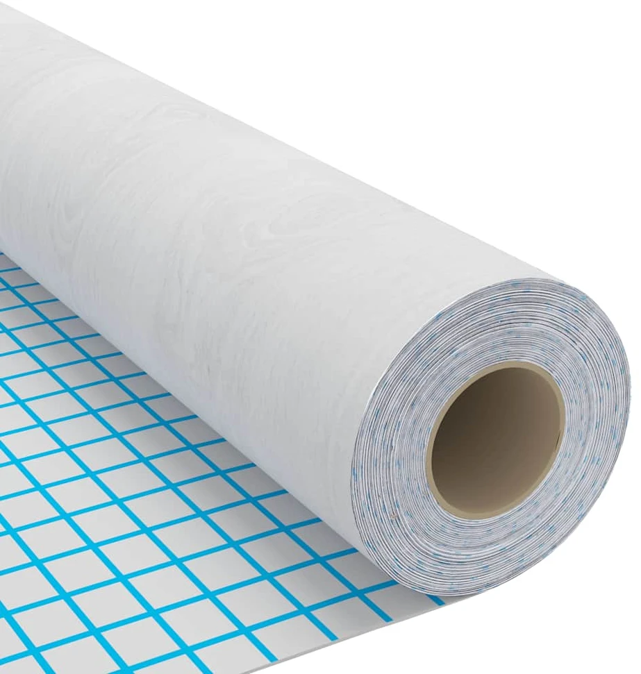 Lipnios plėvelės durims, 4vnt., baltos medienos, 210x90cm, PVC