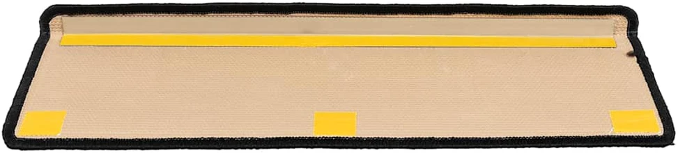 Lipnūs laiptų kilimėliai, 10vnt., juodi ir pilki, 65x21x4cm