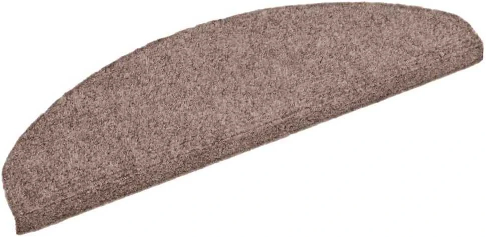 Lipnūs laiptų kilimėliai, 10vnt., rudos spalvos, 65x21x4cm