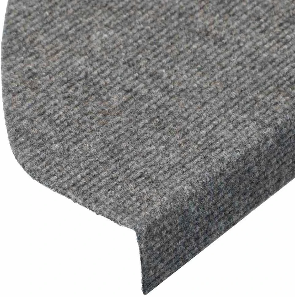 Lipnūs laiptų kilimėliai, 10vnt., pilki, 65x22,5x3,5cm
