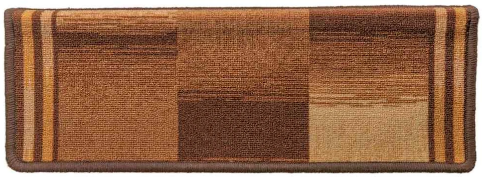 Lipnūs laiptų kilimėliai, 10vnt., rudos spalvos, 65x21x4cm