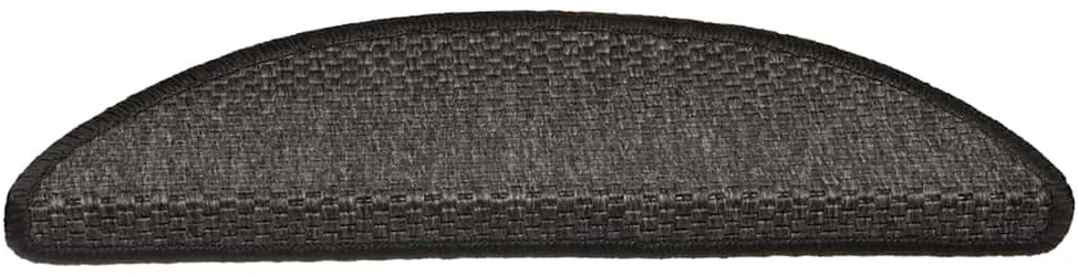 Lipnūs laiptų kilimėliai, 15vnt., antracito spalvos, 56x17x3cm
