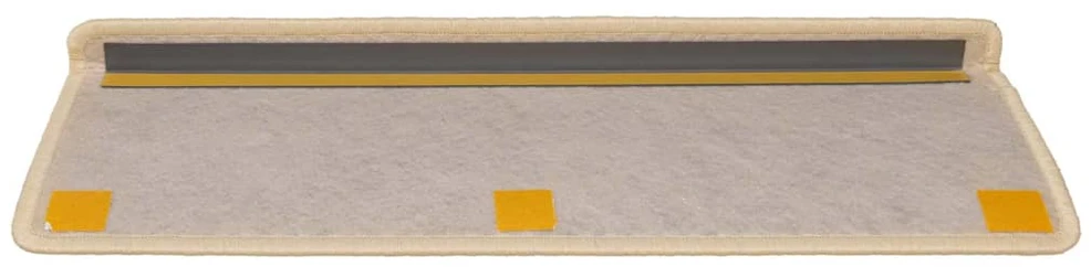 Lipnūs laiptų kilimėliai, 15vnt., kreminės spalvos, 65x21x4cm