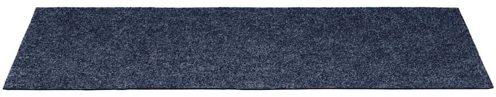 Lipnūs laiptų kilimėliai, 15vnt., pilkai mėlyni, 60x25cm