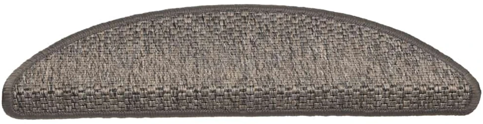 Lipnūs laiptų kilimėliai, 15vnt., rudi smėlio, 56x17x3cm